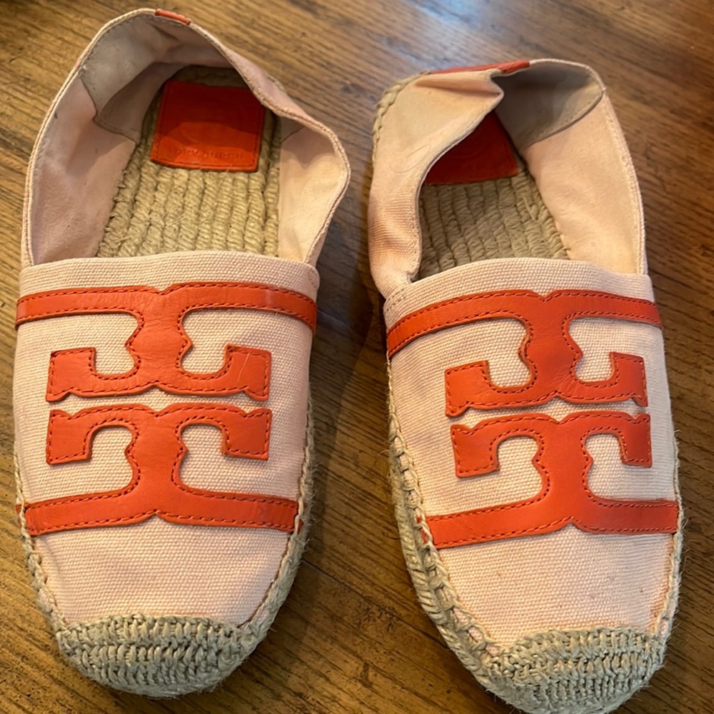 TORY BURCH espadrilles 9  | SWEET ROSE/Poppy coral  | luxury espadrilles 9